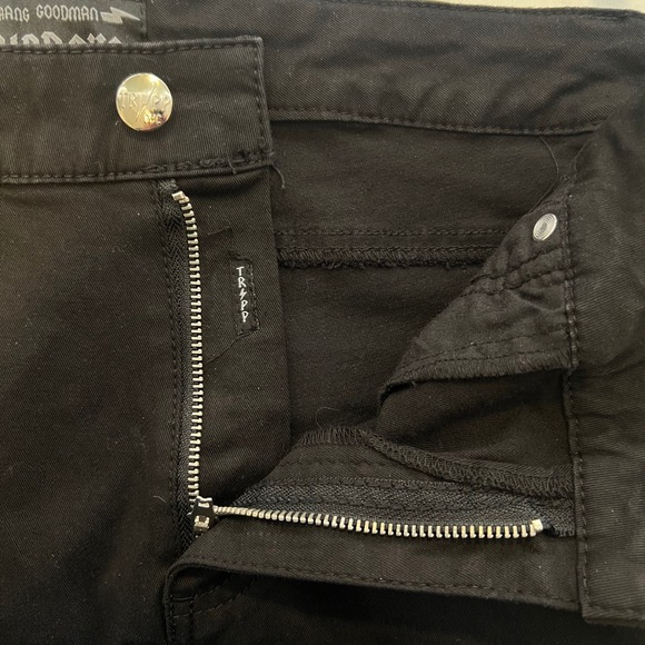Tripp NYC Black Grommet Jeans | Goth Punk Y2K Alt Concert Pants Size 15 Emo Rave - Picture 4 of 8